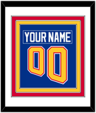 St. Louis Nameplate & Number (Back) Combined - Road Blue (1995-1998) - Triple Mat 1