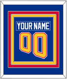 St. Louis Nameplate & Number (Back) Combined - Road Blue (1995-1998) - Triple Mat 2