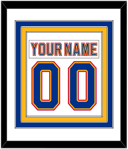 St. Louis Nameplate & Number (Back) Combined - Road White (1992-1995) - Premier Tier 1