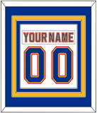 St. Louis Nameplate & Number (Back) Combined - Road White (1992-1995) - Triple Mat 3