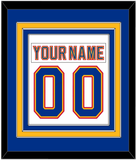 St. Louis Nameplate & Number (Back) Combined - Road White (1992-1995) - Triple Mat 3