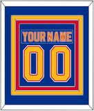 St. Louis Nameplate & Number (Back) Combined - Road Blue (1992-1995) - Triple Mat 2