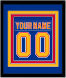 St. Louis Nameplate & Number (Back) Combined - Road Blue (1992-1995) - Triple Mat 2