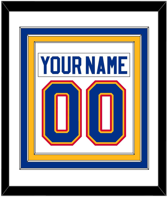St. Louis Nameplate & Number (Back) Combined - Home White (1985-1987) - Triple Mat 1