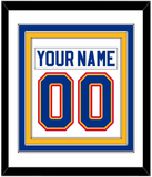 St. Louis Nameplate & Number (Back) Combined - Home White (1985-1987) - Triple Mat 1