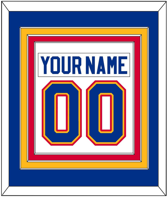St. Louis Nameplate & Number (Back) Combined - Home White (1985-1987) - Triple Mat 2