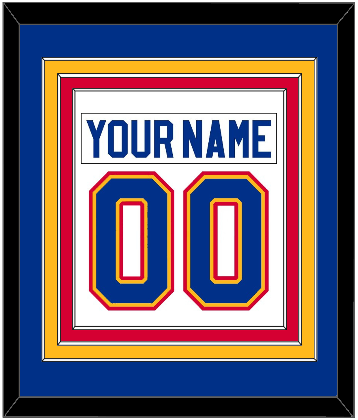 St. Louis Nameplate & Number (Back) Combined - Home White (1985-1987) - Premier Tier 2