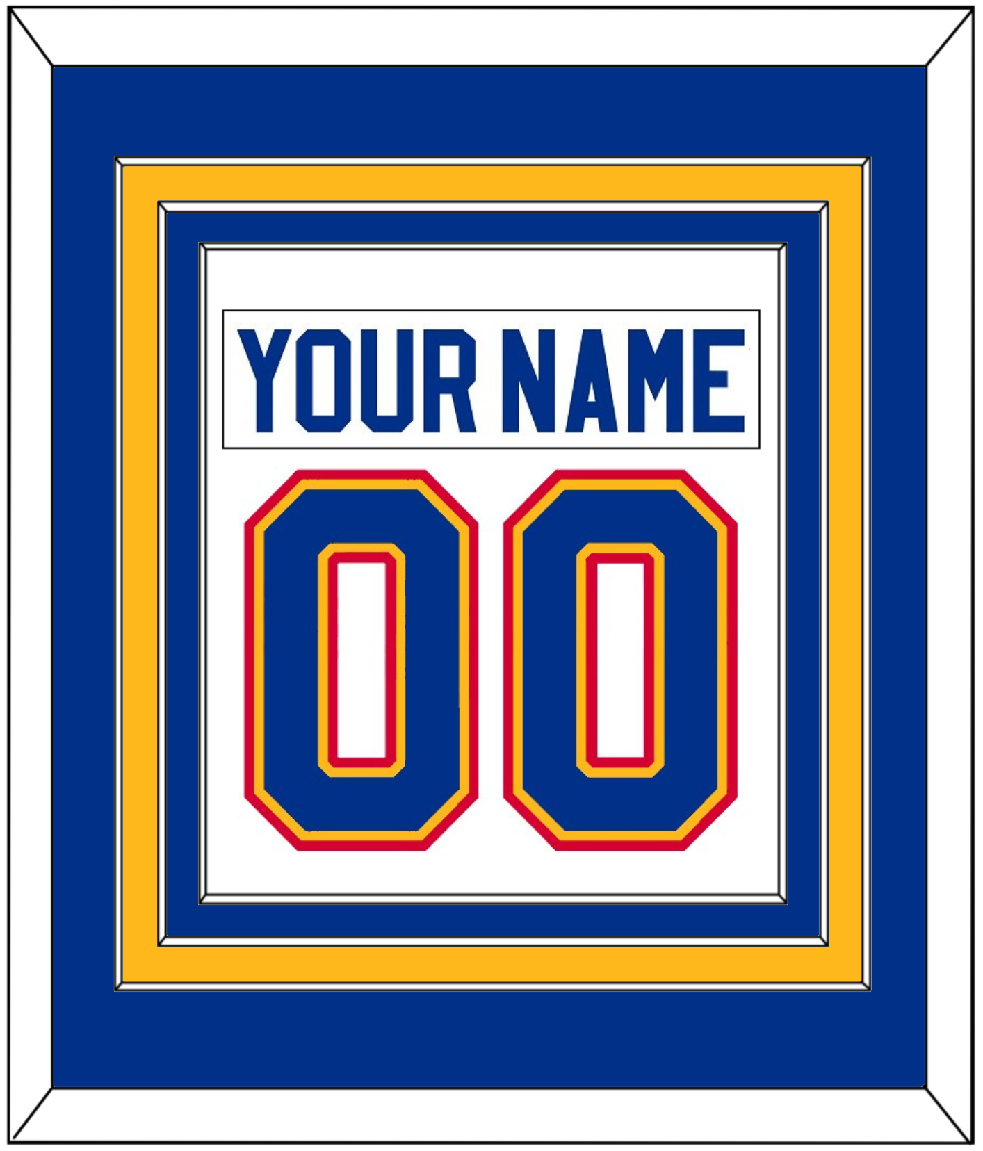 St. Louis Nameplate & Number (Back) Combined - Home White (1985-1987) - Premier Tier 3