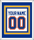 St. Louis Nameplate & Number (Back) Combined - Home White (1985-1987) - Triple Mat 3