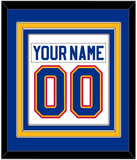 St. Louis Nameplate & Number (Back) Combined - Home White (1985-1987) - Triple Mat 3