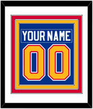 St. Louis Nameplate & Number (Back) Combined - Road Blue (1985-1987) - Triple Mat 1
