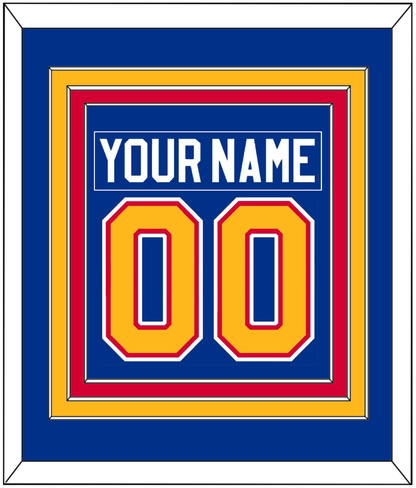 St. Louis Nameplate & Number (Back) Combined - Road Blue (1985-1987) - Premier Tier 2