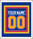St. Louis Nameplate & Number (Back) Combined - Road Blue (1985-1987) - Triple Mat 2
