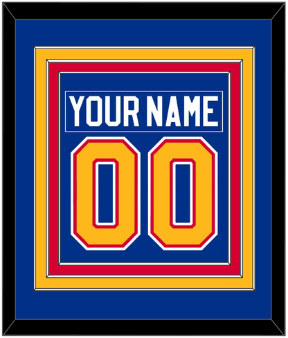 St. Louis Nameplate & Number (Back) Combined - Road Blue (1985-1987) - Premier Tier 2