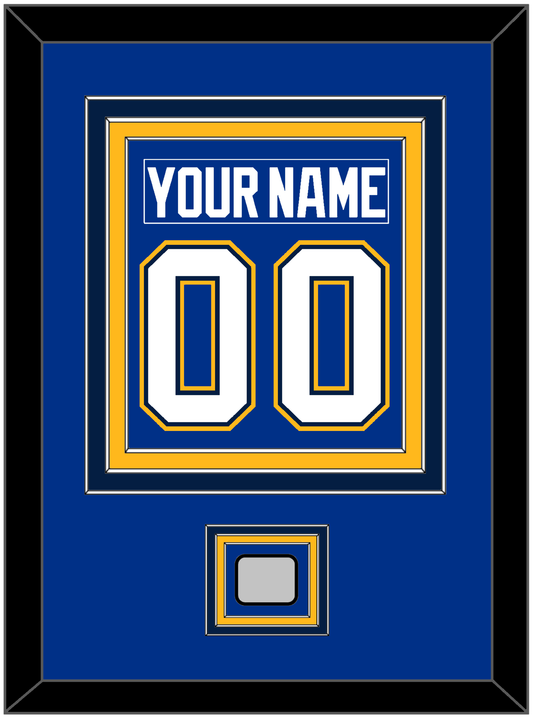 St. Louis Nameplate & Number (Back) Combined With Stanley Cup Finals Patch - Home Blue (2017-2025) - Premier Tier 2
