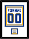 St. Louis Nameplate & Number (Back) Combined With Stanley Cup Champions Patch - Road White - Triple Mat 1