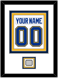 St. Louis Nameplate & Number (Back) Combined With Stanley Cup Finals Patch - Road White - Triple Mat 2