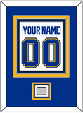 St. Louis Nameplate & Number (Back) Combined With Stanley Cup Finals Patch - Road White - Triple Mat 3