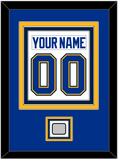 St. Louis Nameplate & Number (Back) Combined With Stanley Cup Finals Patch - Road White - Triple Mat 3