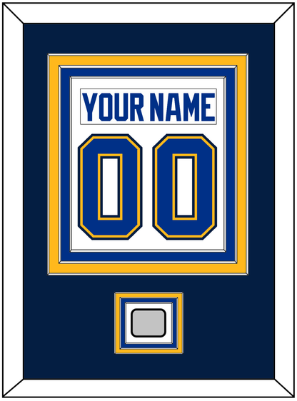 St. Louis Nameplate & Number (Back) Combined With Stanley Cup Finals Patch - Road White (2017-2025) - Premier Tier 4