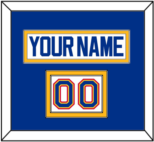St. Louis Nameplate & Number (Shoulder) - Home White (1987-1992) - Signature Tier 2