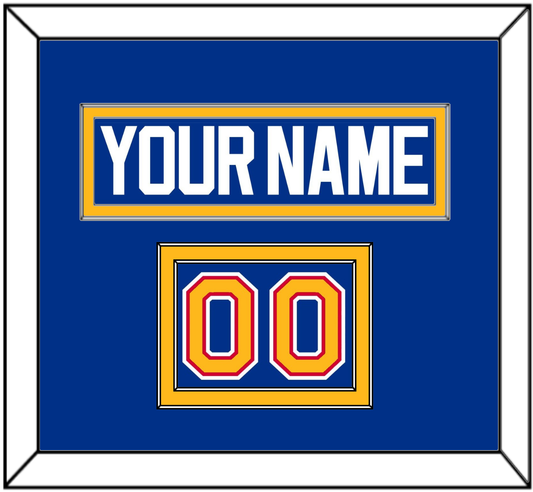 St. Louis Nameplate & Number (Shoulder) - Road Blue (1987-1992) - Signature Tier 2