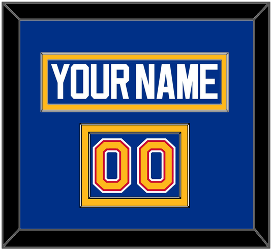 St. Louis Nameplate & Number (Shoulder) - Road Blue (1987-1992) - Signature Tier 2
