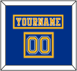St. Louis Nameplate & Number (Shoulder) - Road Blue (1984-1985) - Double Mat 2