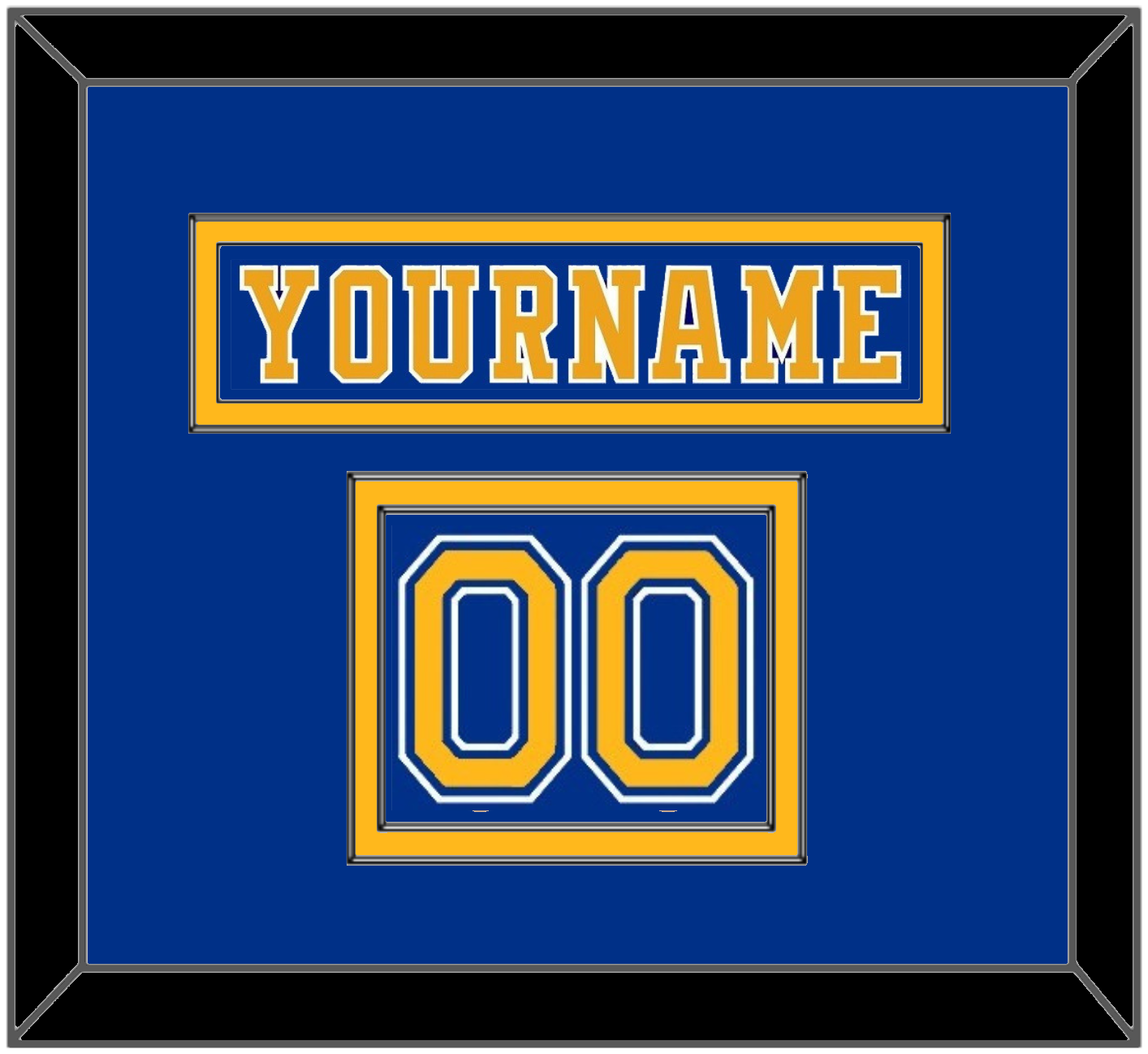 St. Louis Nameplate & Number (Shoulder) - Road Blue (1984-1985) - Signature Tier 2