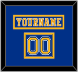 St. Louis Nameplate & Number (Shoulder) - Road Blue (1984-1985) - Double Mat 2