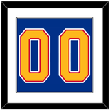 St. Louis Number (Back) - Road Blue (1987-1992) - Single Mat 1