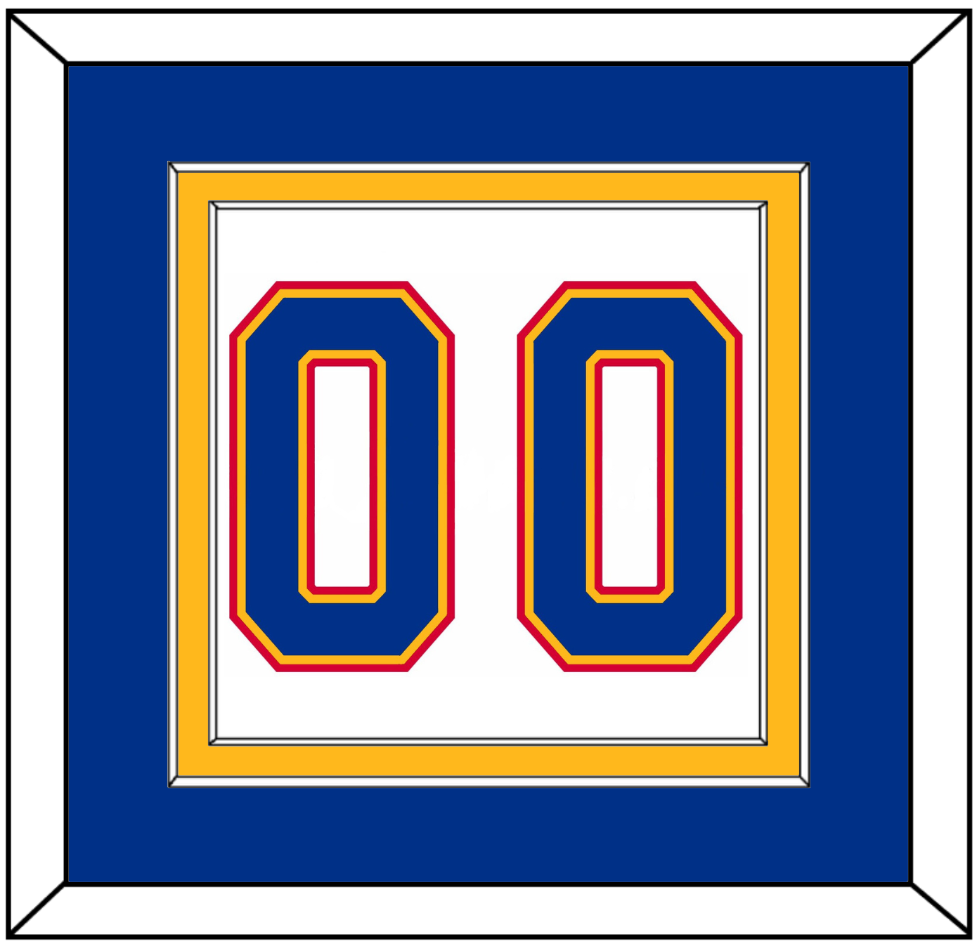 St. Louis Number (Back) - Home White (1987-1992) - Signature Tier 2