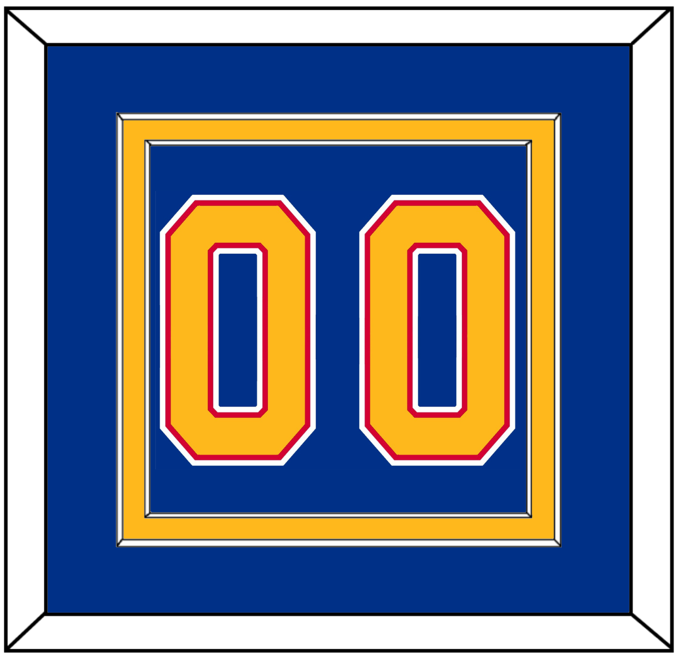 St. Louis Number (Back) - Road Blue (1987-1992) - Signature Tier 2