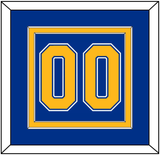 St. Louis Number (Back) - Road Blue (1984-1985) - Double Mat 2