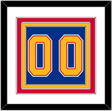 St. Louis Number (Back) - Road Blue (1987-1992) - Triple Mat 1