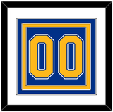 St. Louis Number (Back) - Road Blue (1967-1973) - Triple Mat 1