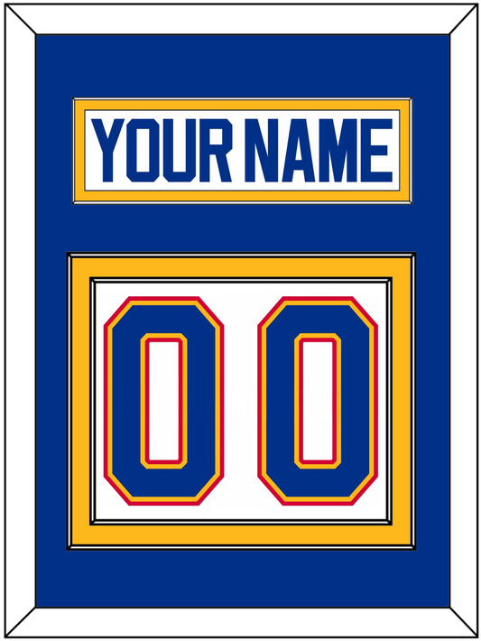 St. Louis Nameplate & Number (Back) - Home White (1987-1992) - Signature Tier 2