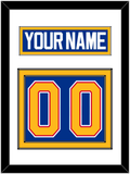 St. Louis Nameplate & Number (Back) - Road Blue (1987-1992) - Double Mat 1