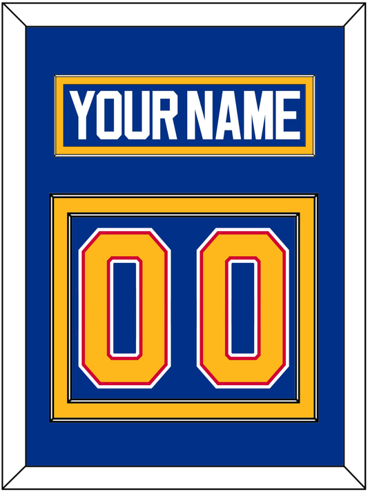 St. Louis Nameplate & Number (Back) - Road Blue (1987-1992) - Signature Tier 2