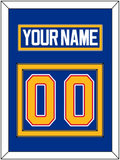 St. Louis Nameplate & Number (Back) - Road Blue (1987-1992) - Double Mat 2