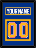 St. Louis Nameplate & Number (Back) - Road Blue (1987-1992) - Double Mat 2
