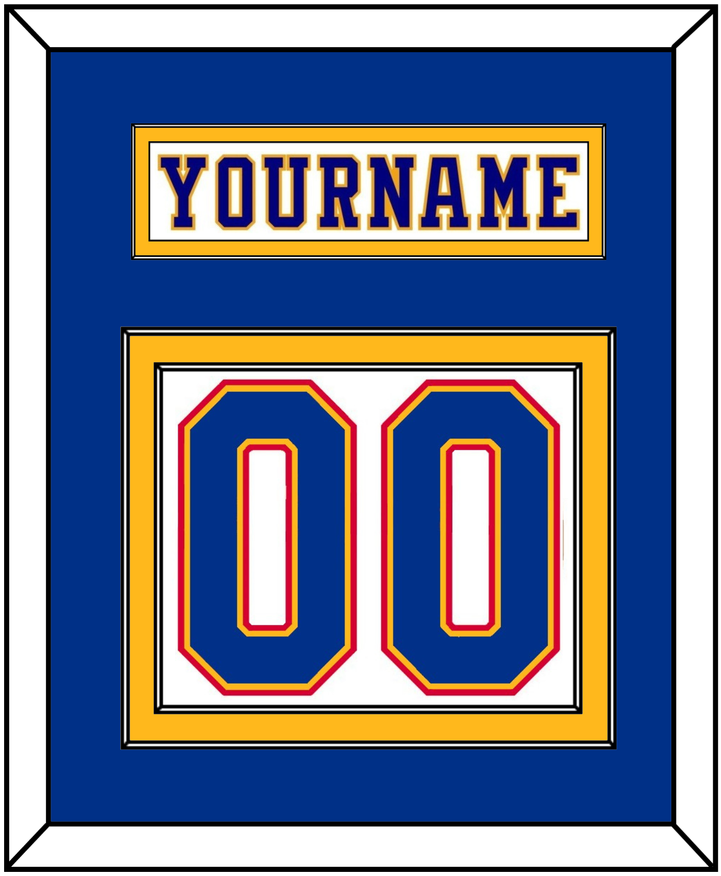 St. Louis Nameplate & Number (Back) - Home White (1984-1985) - Signature Tier 2