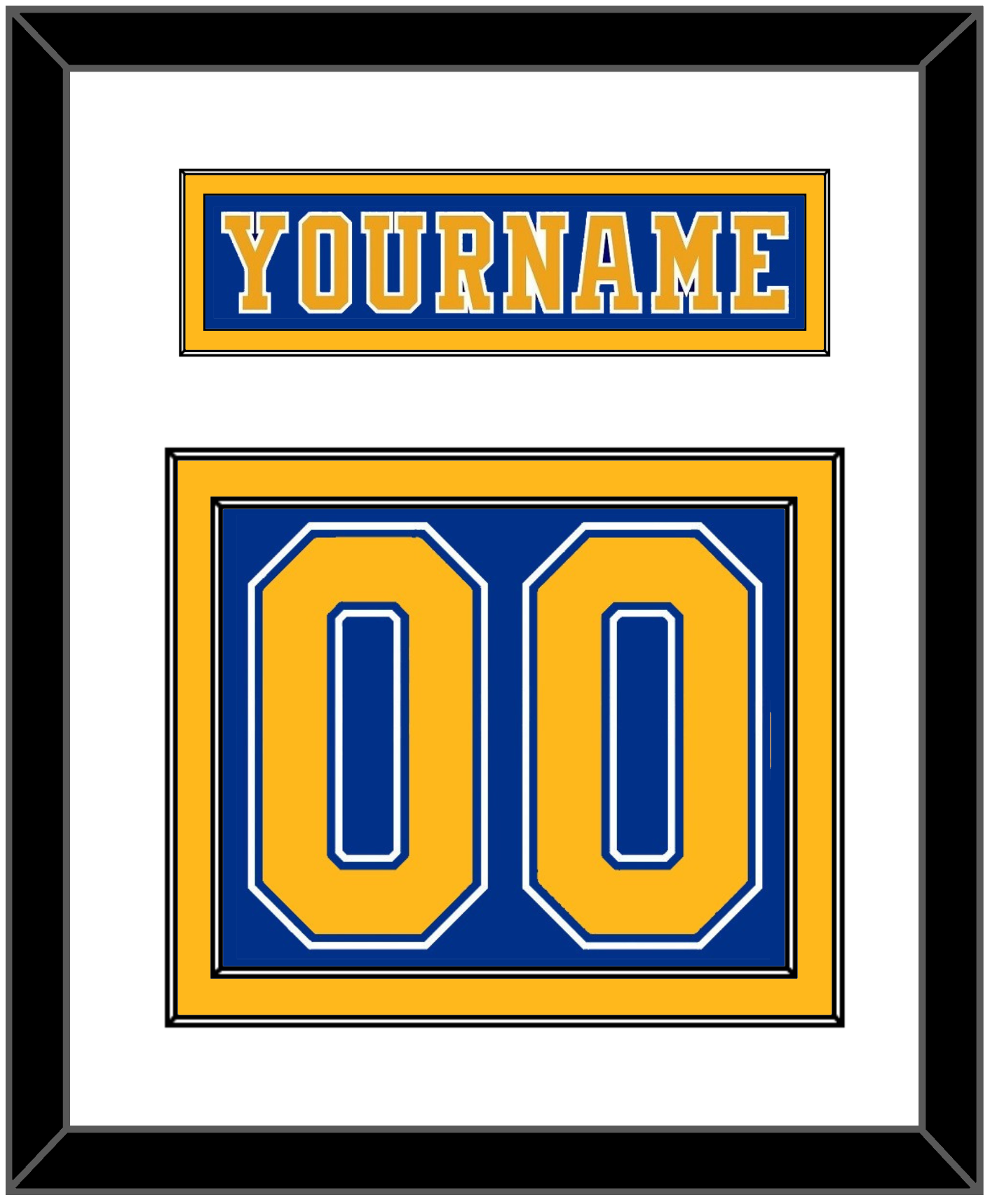 St. Louis Nameplate & Number (Back) - Road Blue (1977-1984) - Signature Tier 1