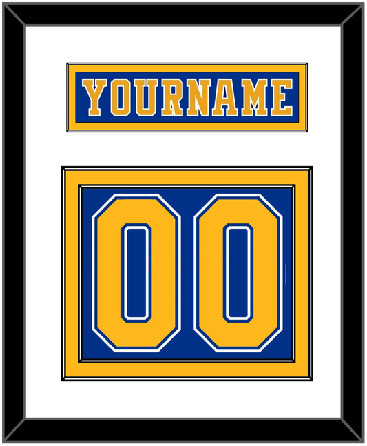 St. Louis Nameplate & Number (Back) - Road Blue (1984-1985) - Signature Tier 1