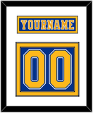 St. Louis Nameplate & Number (Back) - Road Blue (1984-1985) - Double Mat 1