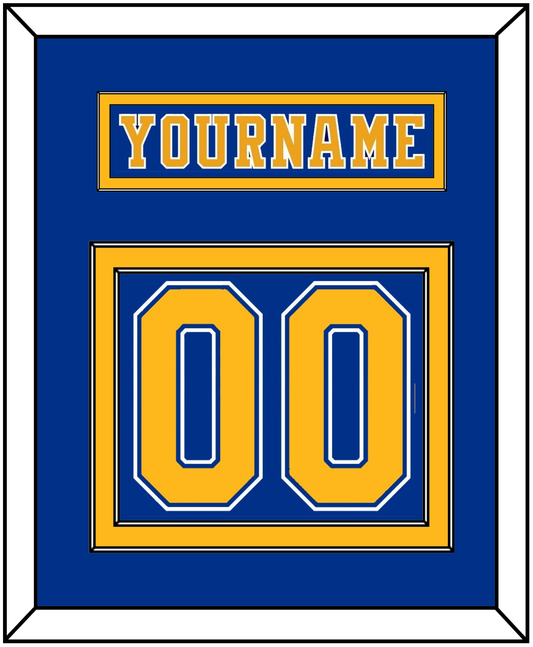 St. Louis Nameplate & Number (Back) - Road Blue (1984-1985) - Signature Tier 2