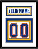St. Louis Nameplate & Number (Back) - Home White (1987-1992) - Triple Mat 1