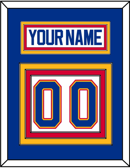 St. Louis Nameplate & Number (Back) - Home White (1987-1992) - Premier Tier 2