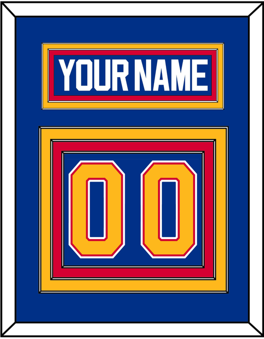 St. Louis Nameplate & Number (Back) - Road Blue (1987-1992) - Premier Tier 2