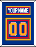 St. Louis Nameplate & Number (Back) - Road Blue (1987-1992) - Triple Mat 2